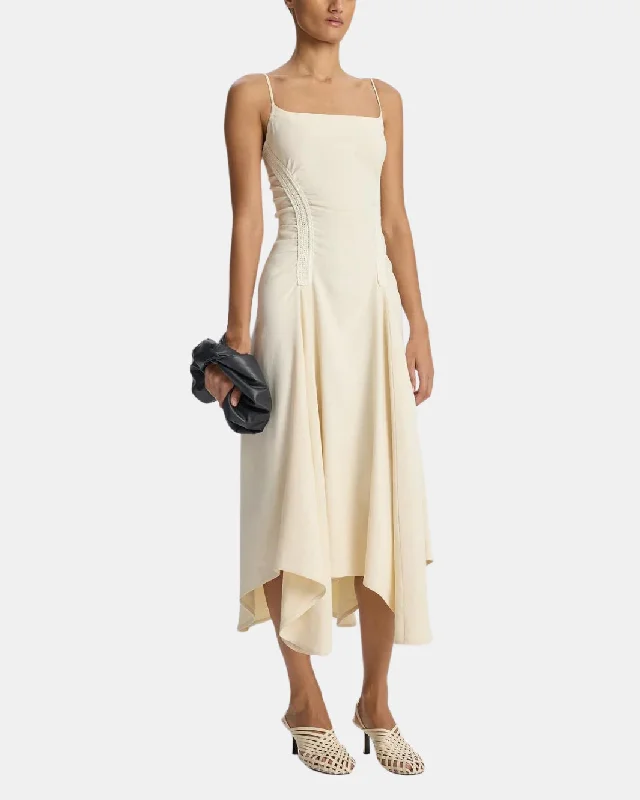 Get More, Spend Less – Shop Now!SILVIA STRETCH LINEN MIDI DRESS