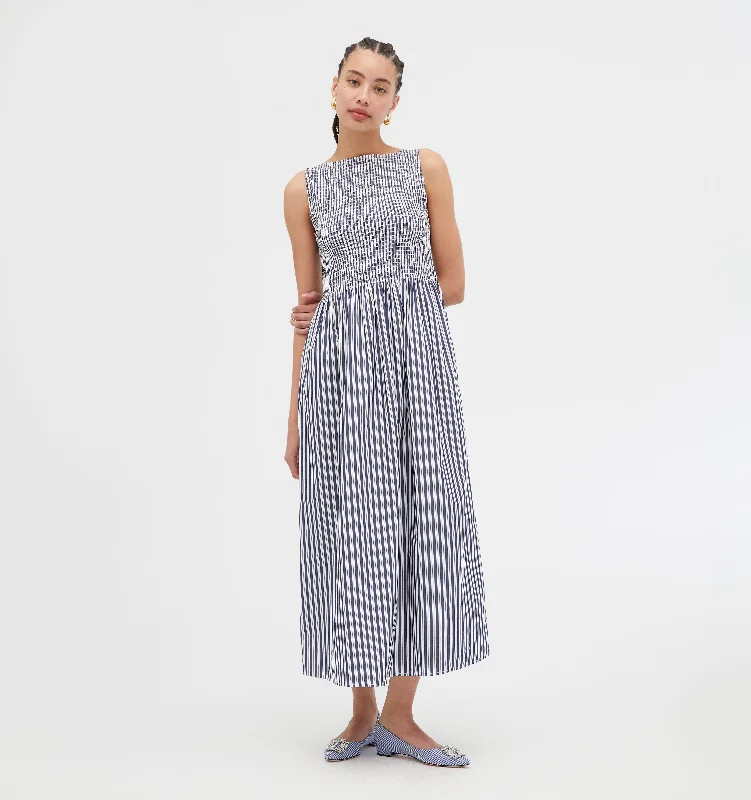 Your Wallet Will Thank You!The Cosima Nap Dress - Navy Stripe