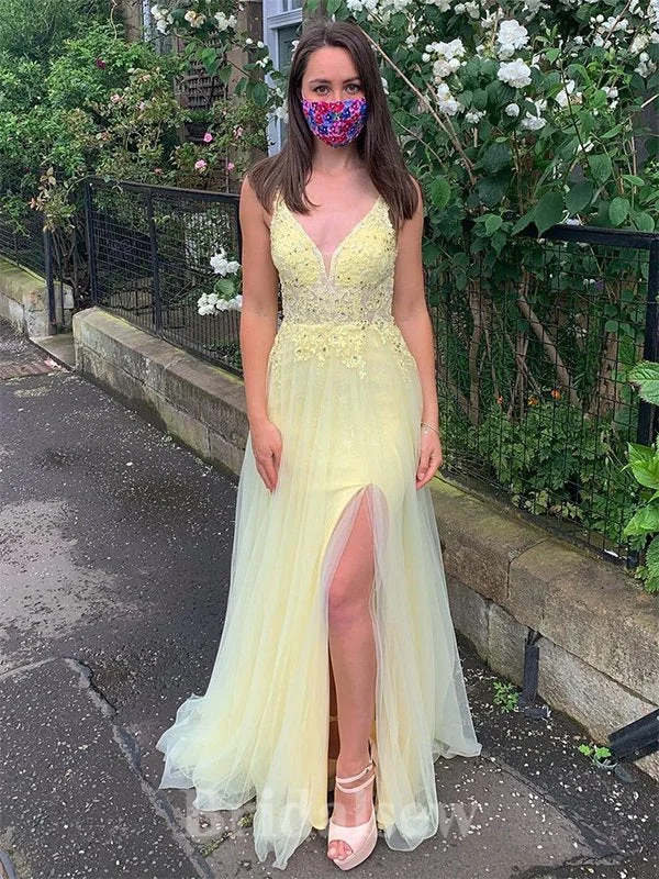 Seasonal Sale – Shop Now!A-line Charming Popular Tulle Best Elegant Modest Long Party Evening Prom Dresses PD1318