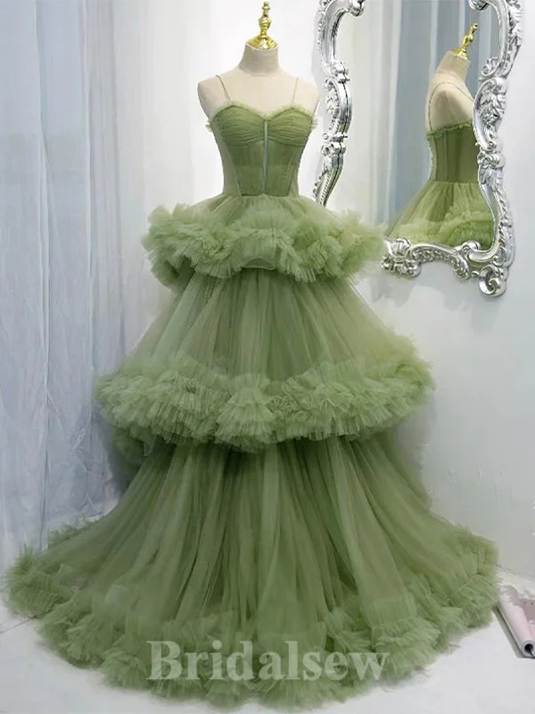 Best Price of the Season!A-line Dusty Sage Elegant Modest Prom Gown, Long Party Evening Prom Dresses PD1322