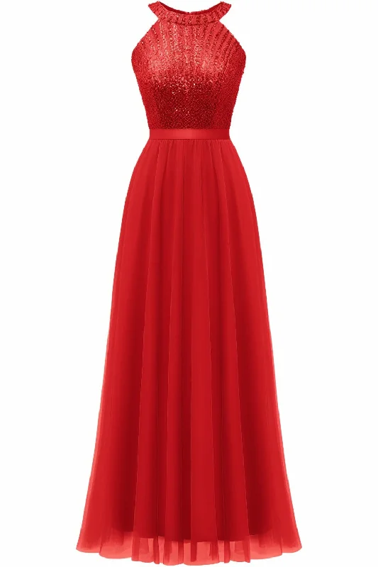 Time to Snag a Bargain!A-Line Floor Length Sequined Prom Dress CS0422