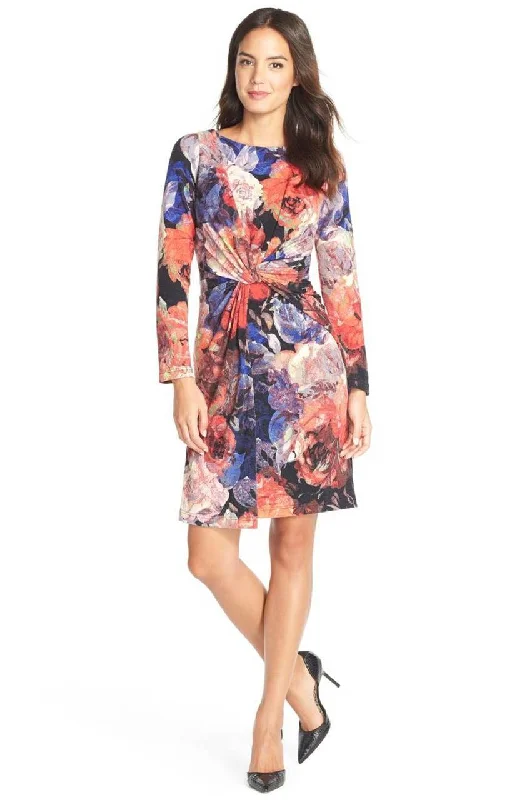 Buy More, Pay Less!Adrianna Papell - 15251270 Knot Front Long Sleeve Sheath Dress