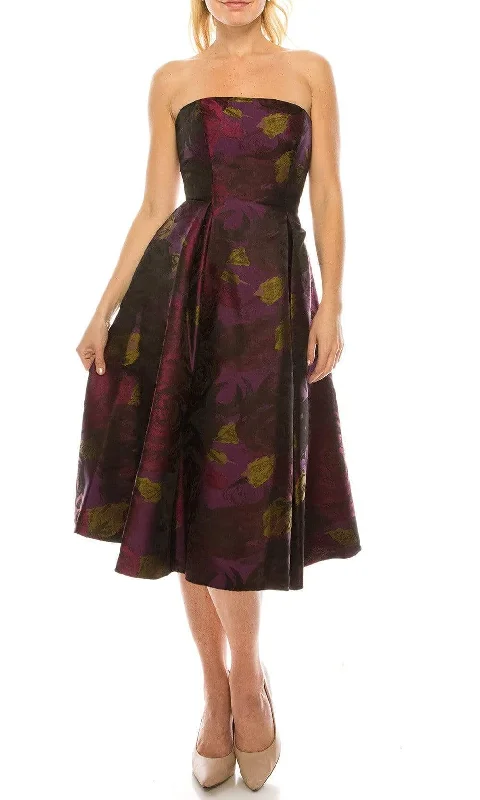 Exclusive Savings This Week!Adrianna Papell - 41887910 Floral Straight Tea Length Dress