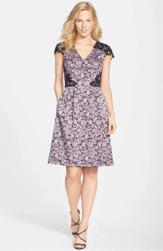 Massive Price Cuts!Adrianna Papell - Lace Cap Sleeve Dress  15238790