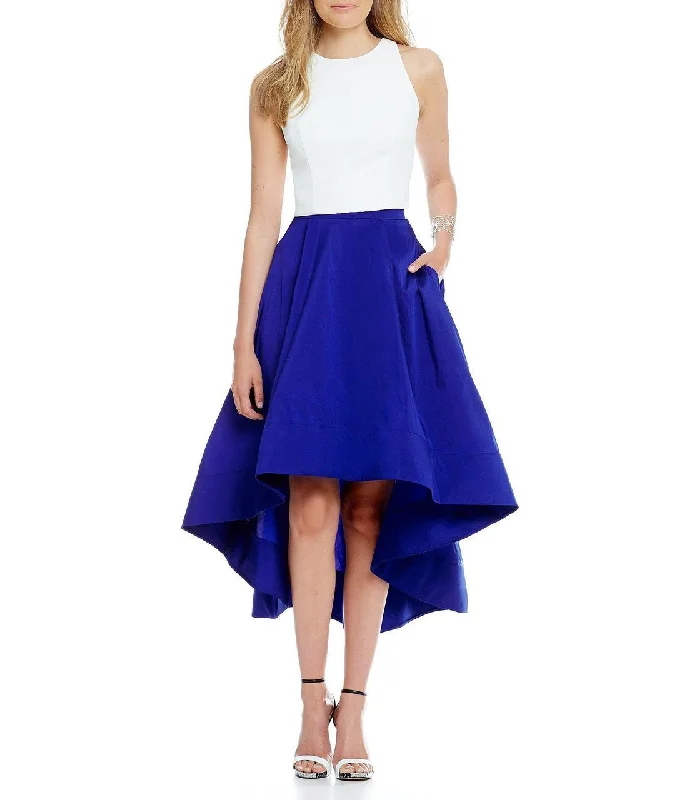 One Click Away from Big Savings!Aidan Mattox - Jewel Neckline High Low Dress MN1E200334