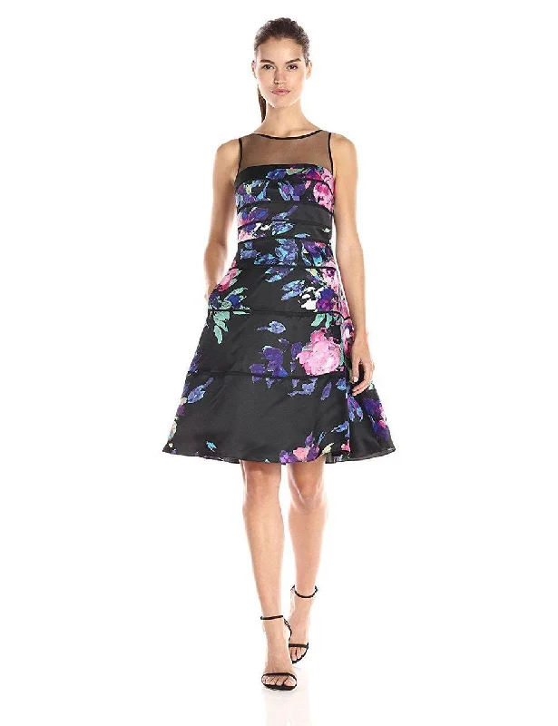 Stock Up and Save!Aidan Mattox - Piping Illusion Neck Dress 54469090