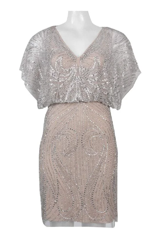 The Best Sale of the Year!Aidan Mattox - Sequined Blouson Short Dress MD1E200692