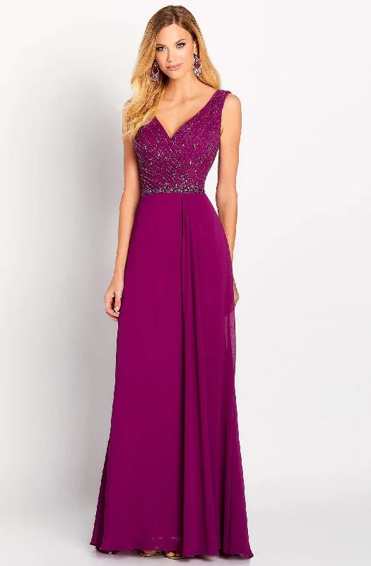 Your Favorite Sale is Back!Cameron Blake - 119641 Asymmetrical Beaded Chiffon Gown