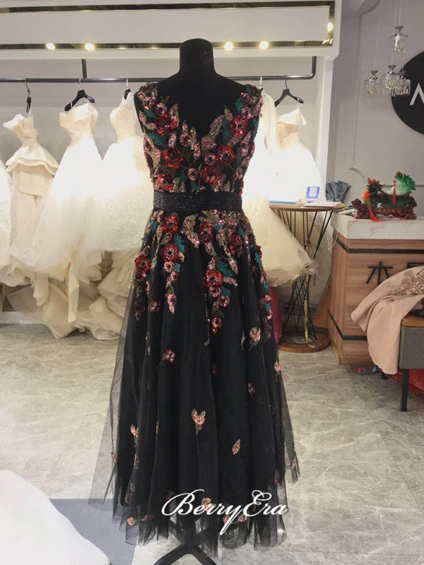 Best Deals Just for You!Elegant Appliques 2020 Long Prom Dresses, Custom Design A-line 2020 Prom Dresses