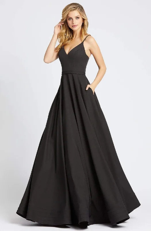 Act Fast – Limited Time Savings!Ieena Duggal - 48855I V-Neck Sleeveless Modest Prom A-Line Dress