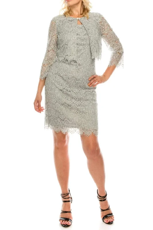 New Discounts Just Dropped!Jessica Howard - JH8M5167 Two Piece Lace Fitted Dress With Jacket