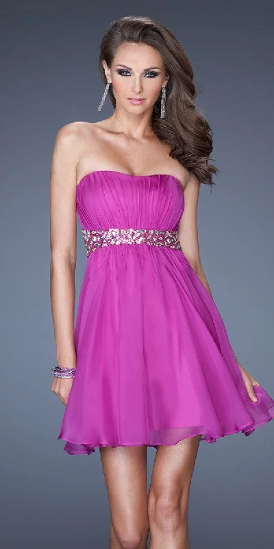 Act Fast – Limited Time Savings!La Femme - 19460 Ruched Strapless A-line Cocktail Dress