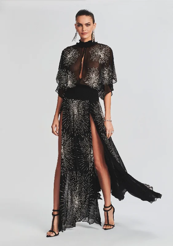 Hurry, Sale Ends Soon!Lilo Embellished Silk Chiffon Dress