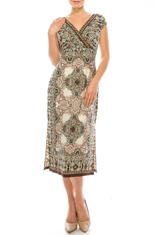 Your Exclusive Offer Awaits!London Times Empire Waist Midi Dress