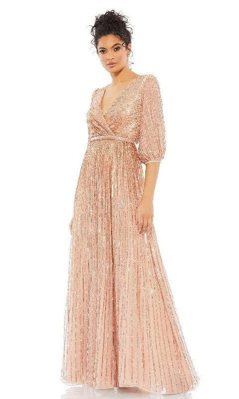 Limited-Time Price Drop!Mac Duggal - 5509 Bishop Sleeve Sequin A-Line Gown