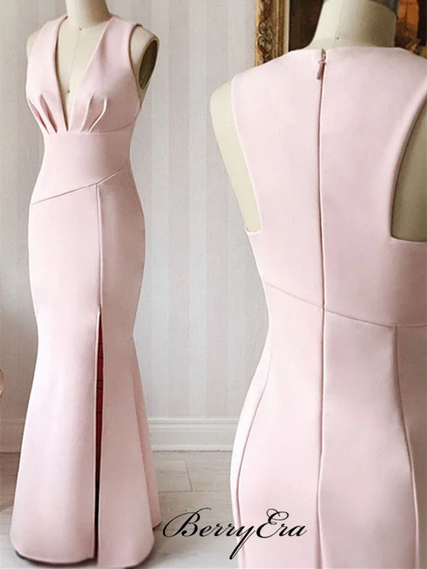 Get It Before It’s Gone!Mermaid Pink Prom Dresses, Newest Prom Dresses, Cheap Popular Prom Dresses Long