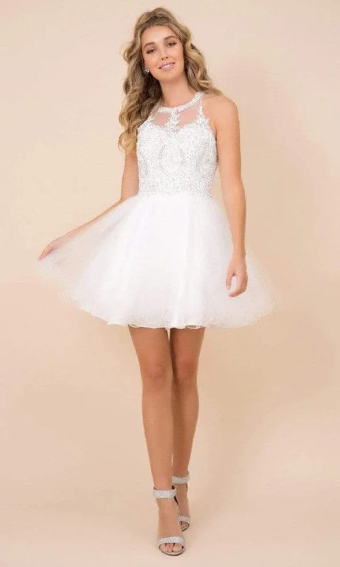 Get the Best for Less!Nox Anabel - Jewel Lace Applique A-Line Cocktail Dress B652