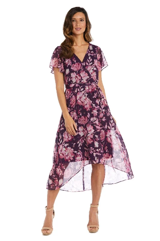Today Only – Don’t Miss It!R&M Richards 9500 High Low Floral Chiffon Dress
