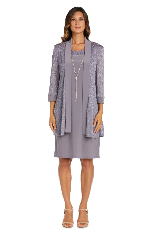 Your Chance to Save is Now!R&M Richards 1873 Short Piece Metallic Jacket Dress Sale