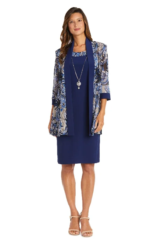 Only a Few Left – Order Now!R&M Richards 9023 Two Piece Short Print Jacket Dress