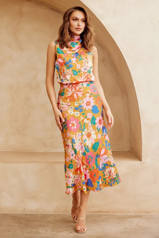 Today’s Deals, Tomorrow’s Regrets!Real Love Midi Dress - Orange Multi