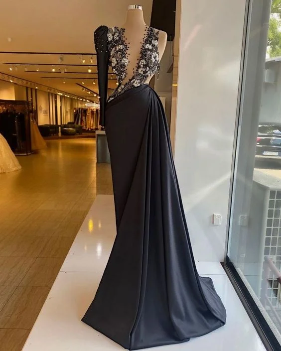 Score Big Savings Today!Sheath One Shoulder black Evening Dresses, Prom Party Dresses        cg23693