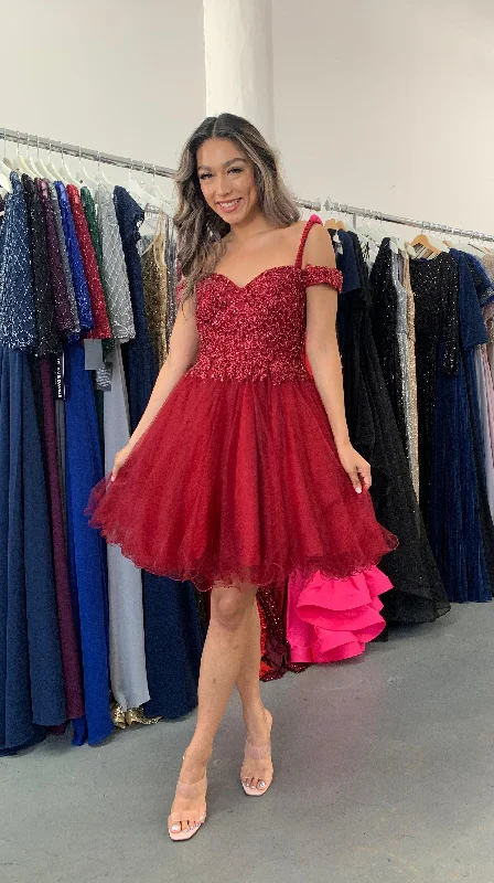 Save Up to 50% Off!Short Off Shoulder Homecoming Dress Size 8
