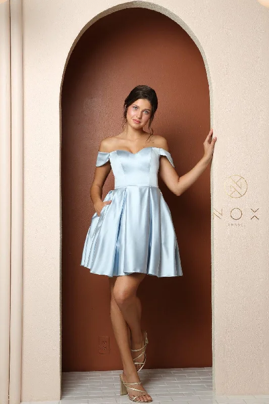Save Money, Shop Happy!Short Off Shoulder Homecoming Prom Dress R773 Sale