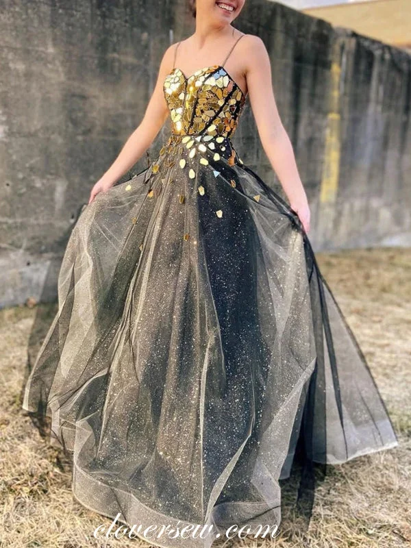 Score Huge Discounts Today!Sparkly Rhinestone Applique Spaghetti Strap Fashion Prom Dresses, CP0847