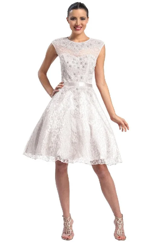 Exclusive Deals Just for You!Sue Wong - Cap sleeved Jewel Neck A-Line Dress N5212