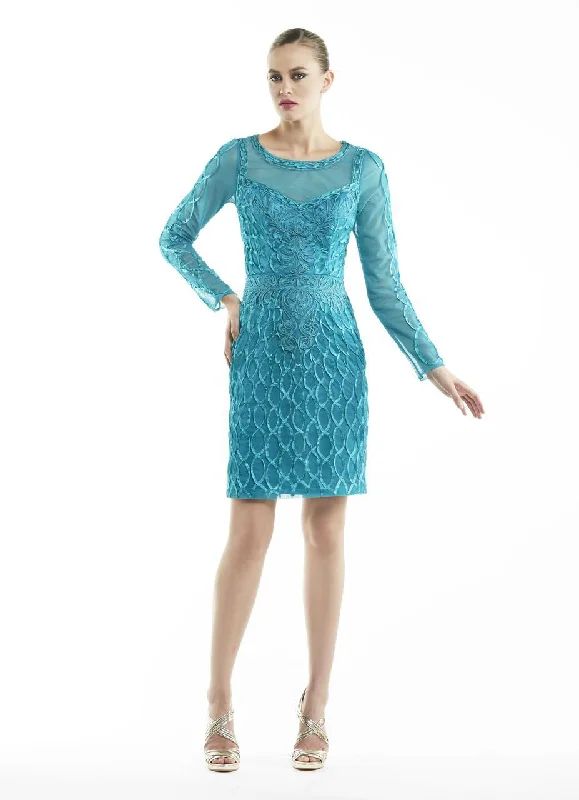 Your Chance to Save is Now!Sue Wong - Embroidered Illusion Scoop Neck Dress N5412
