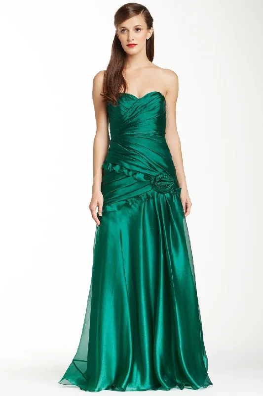 Bigger Savings, Better Shopping!Theia - 881527 Strapless Rosette Detail Pleated Organza Gown