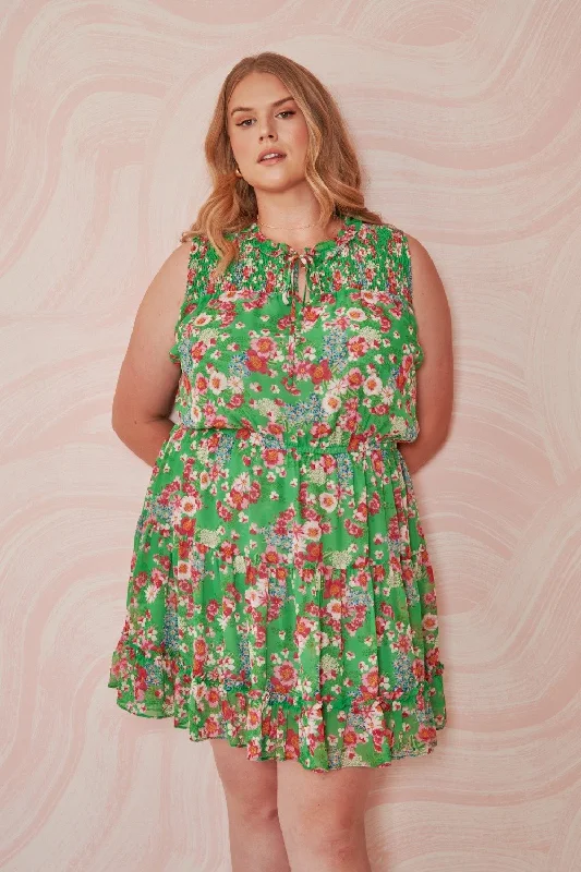 Crazy Discounts Inside!Akina Graceland Ruffle Trim Dress Curve