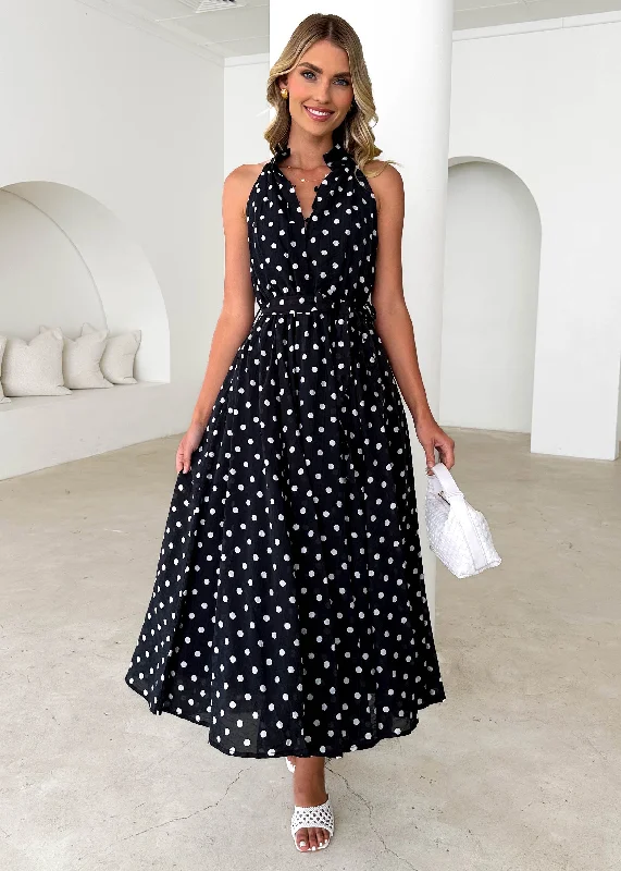 Everything Must Go!Benson Midi Dress - Black Spot