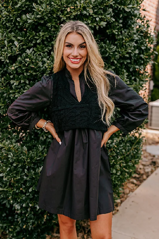 One Click Away from Big Savings!Boho Belle Two Piece Mini Dress in Black
