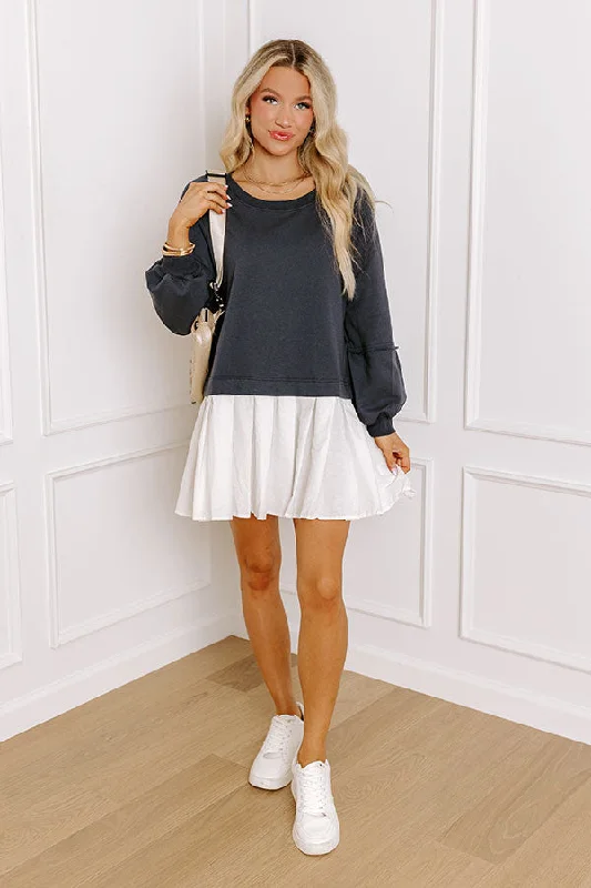 Get It Before It’s Gone!Cool Breeze Mini Dress in Dark Navy