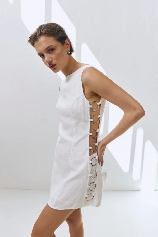 Buy More, Pay Less!Discoteca Mini Dress White
