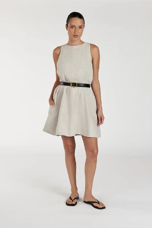 Your Best Deals Are Here!ISABELLE NATURAL MINI LINEN DRESS