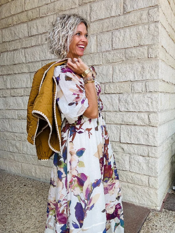 Get Ready to Save!Ivory Multi Midi with Floral