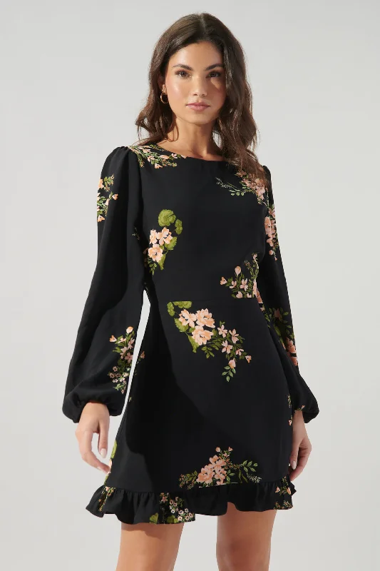 Must-Have Deals Inside!Jasleen Floral Ruffle Flounce Mini Dress