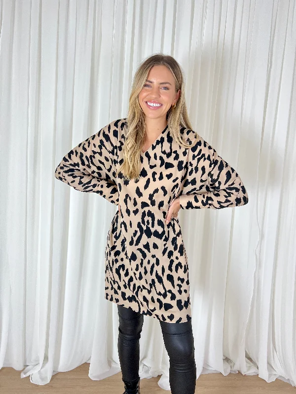 Enjoy Huge Discounts Now!Jayla V Neck dress / Beige