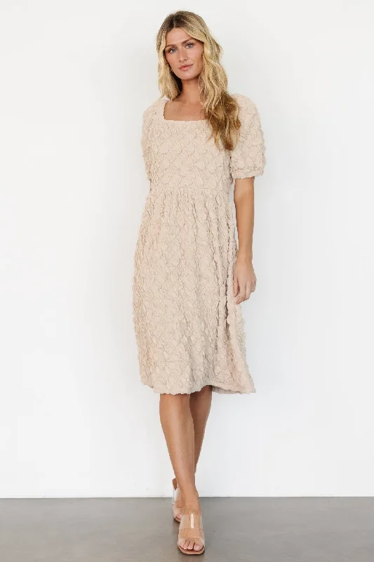 Unlock Huge Savings Now!Keri Gathered Dress |  Light Taupe