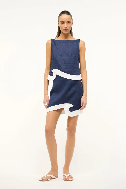 Sale Alert – Get Ready to Shop!LEANDRO SKIRT | NAVY WHITE