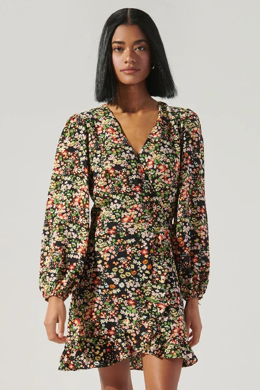 Mega Sale Happening Now!Malta Wildflower Mini Wrap Dress