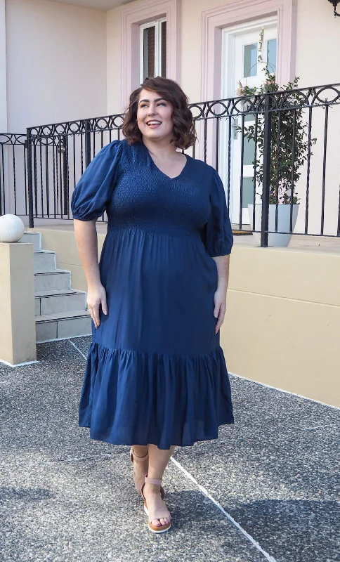 Today’s Deals, Tomorrow’s Regrets!Mia Blouse Sleeve Dress in Navy