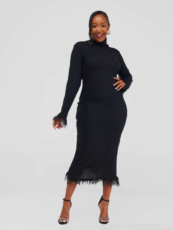 Limited Deals, Unlimited Savings!Nefpatra Nora Midi Dress - Black