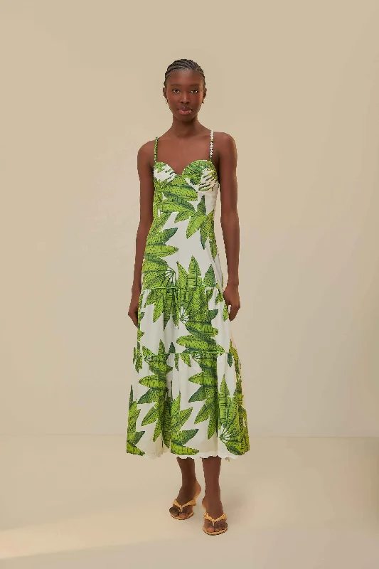 Your Dream Deal is Here!Off-White Palm Fan Midi Dress