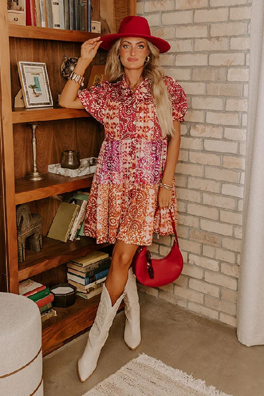 Your Shopping Wish, Our Discount Command!Pretty And Playful Button Down Mini Dress