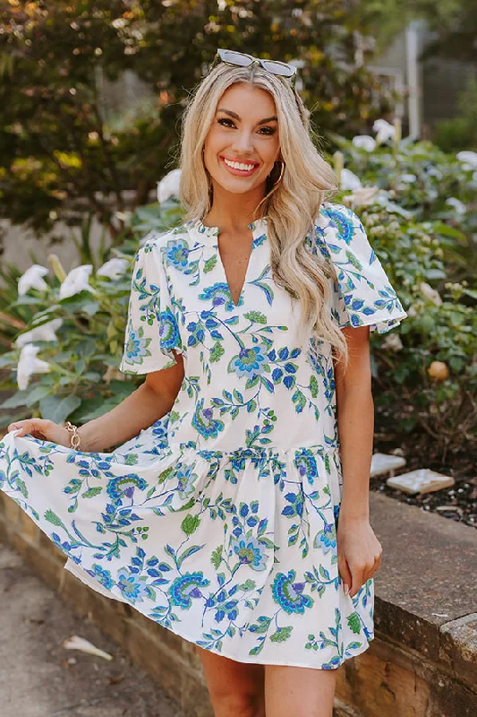 Save Money, Shop Happy!Provence Charm Floral Mini Dress