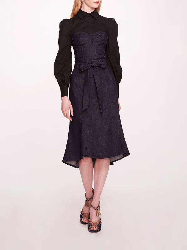 Save Money, Shop Happy!Denim Poplin Shirt Dress